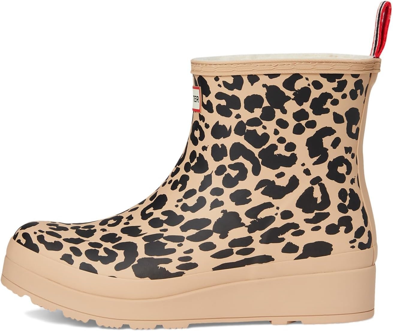 image:imageHunter Womens Play Insulated Short Rain BootsMedium Natural Leopard