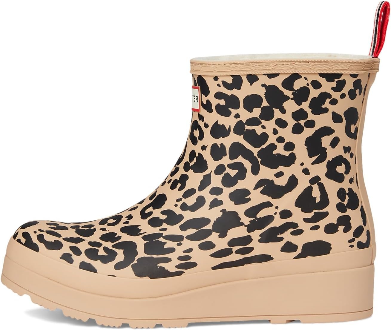 image:imageHunter Womens Play Insulated Short Rain BootsMedium Natural Leopard
