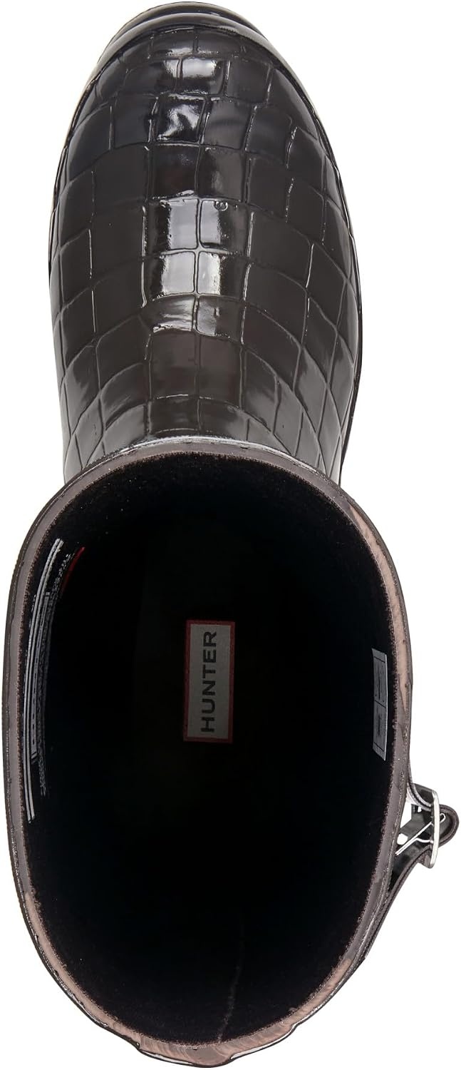image:imageHunter Original Tall Embossed BootsDark Brown Croco
