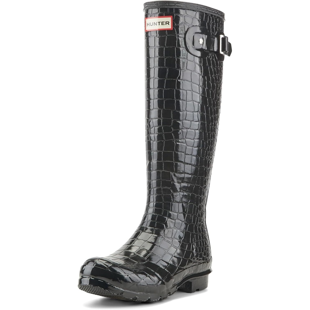 image:imageHunter Original Tall Embossed BootsBlack Croco