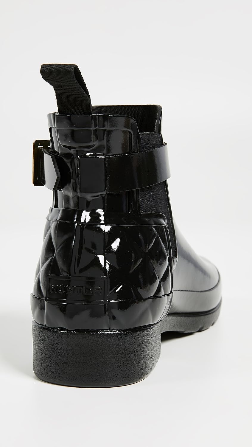 image:imageHunter Footwear womens Refined Chelsea Quilted GlossRain BootBlack